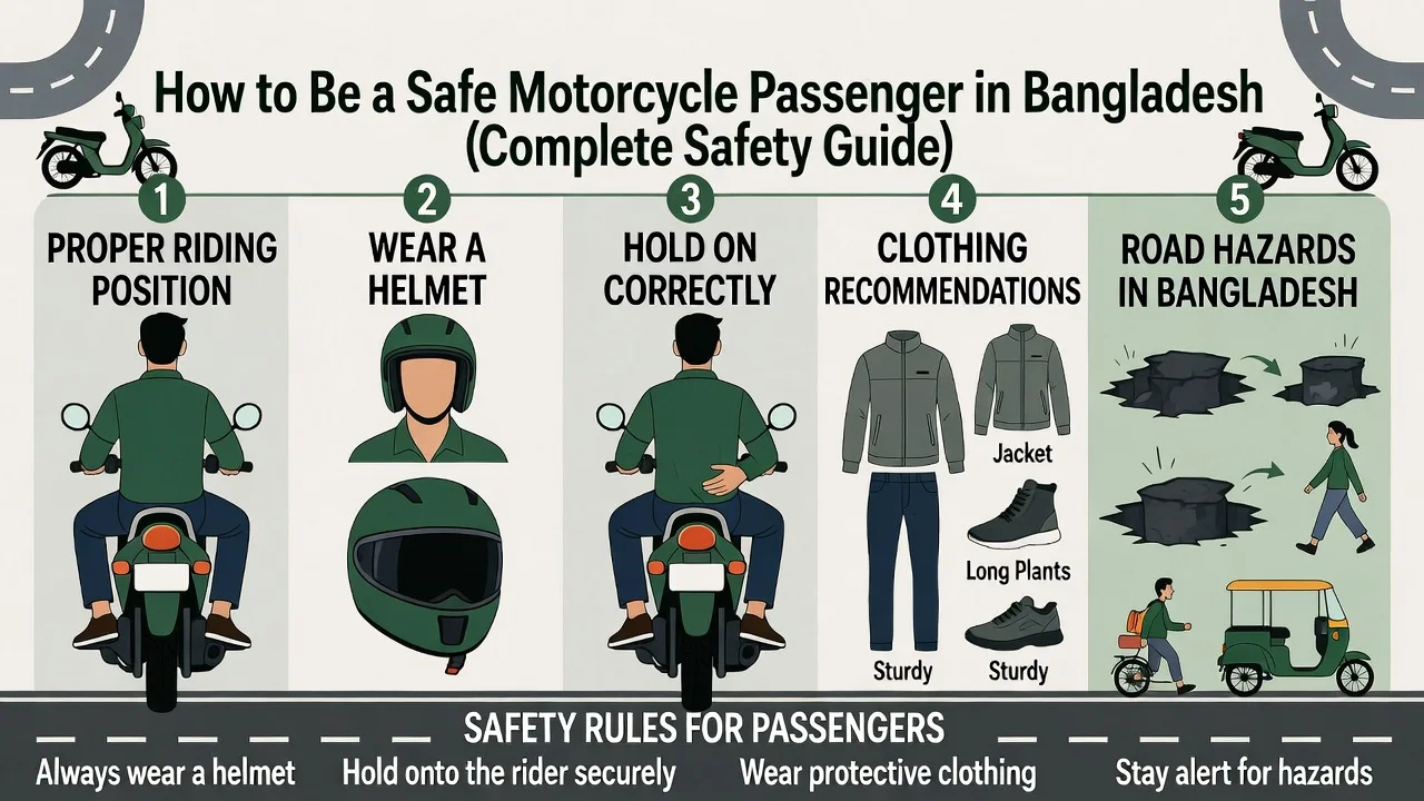 How to Be a Safe Motorcycle Passenger in Bangladesh (Complete Safety Guide)