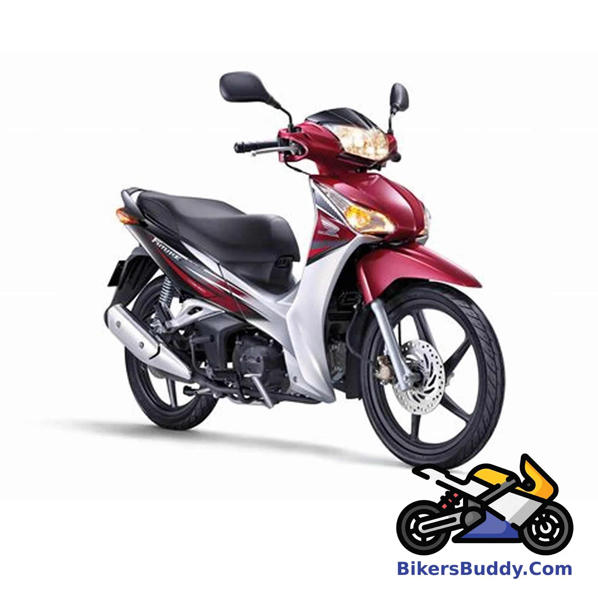 Red and White Honda Future FI