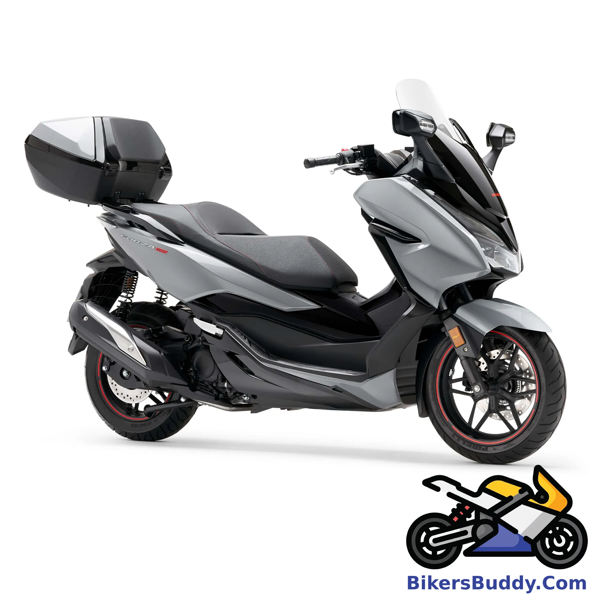 silver Honda Forza 300