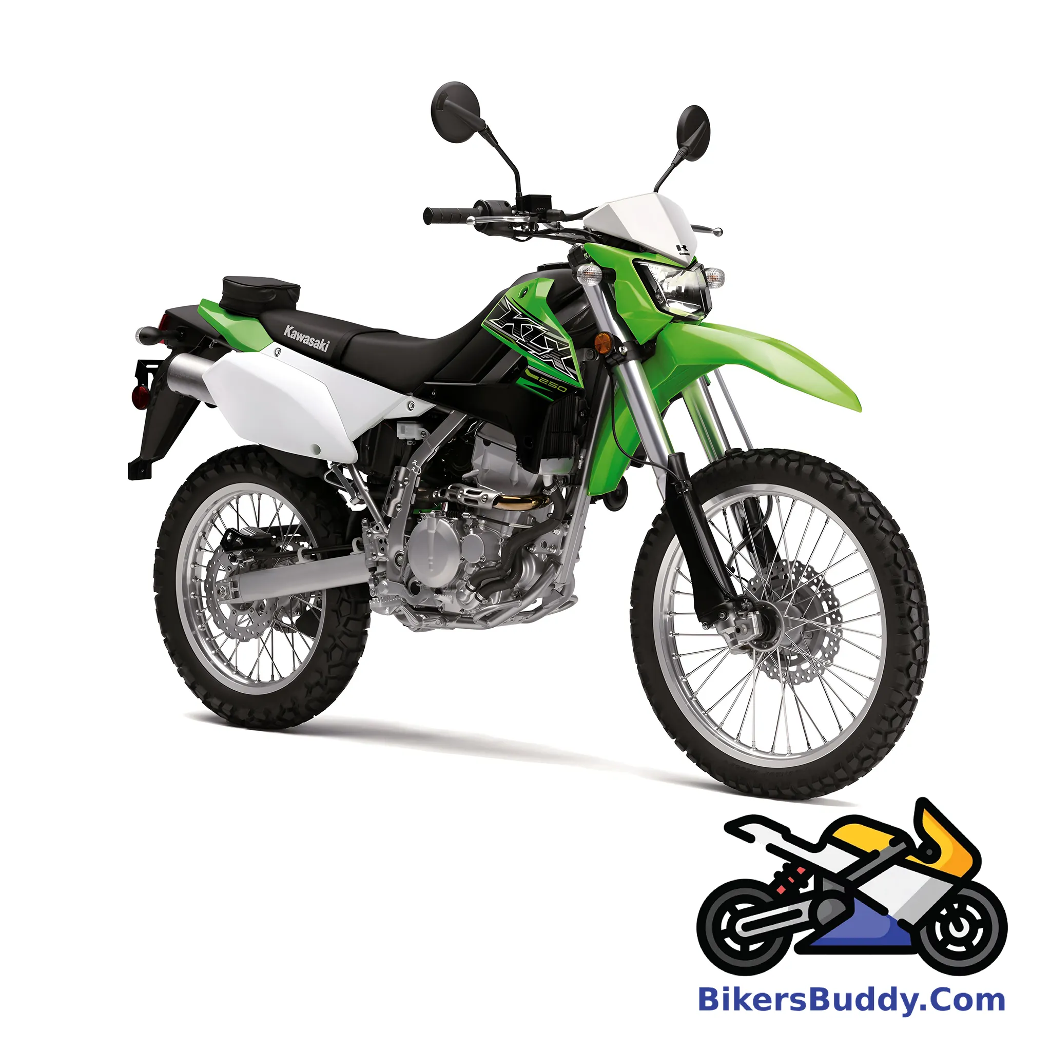 Green And Black Kawasaki KLX 250