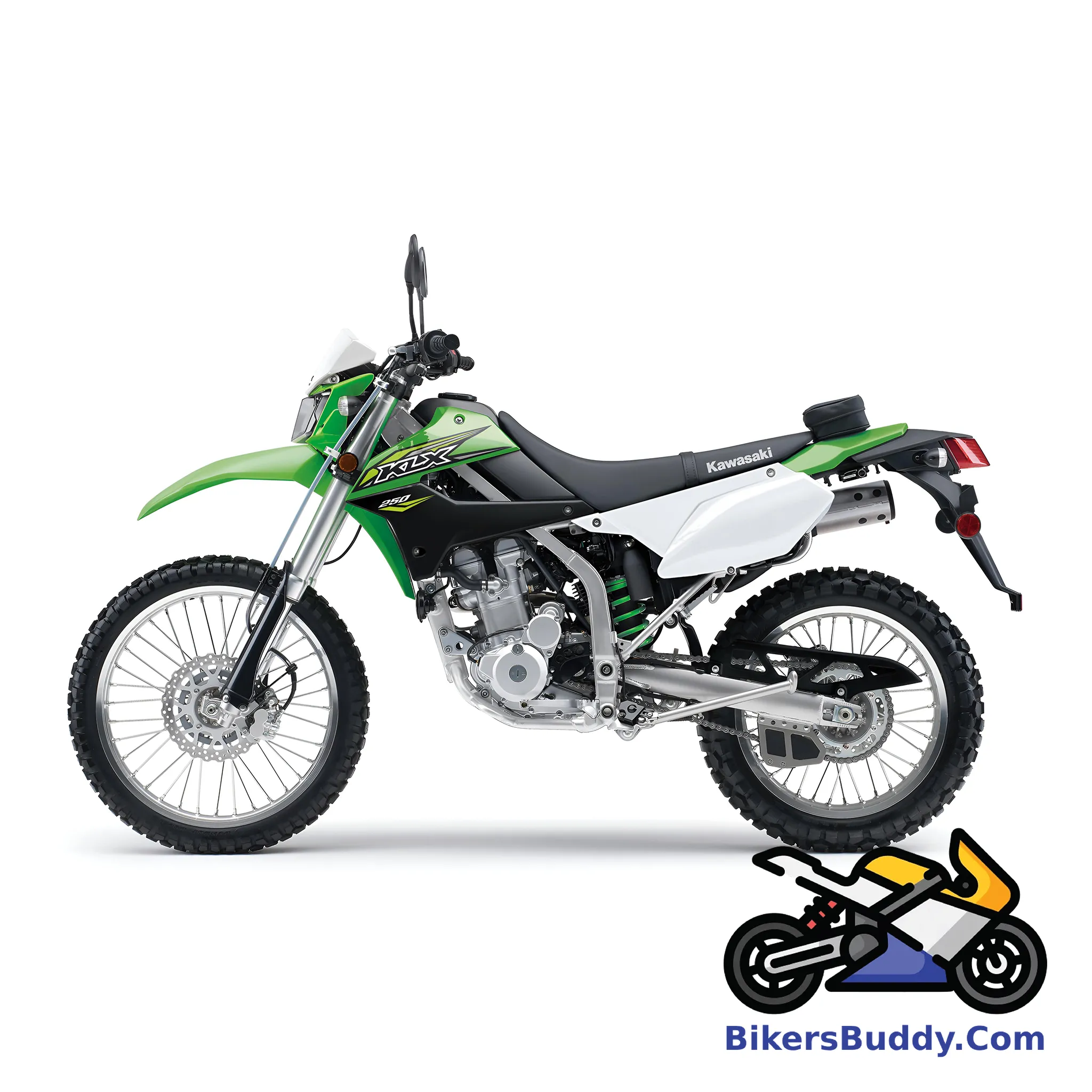 Green and Black Kawasaki KLX 250