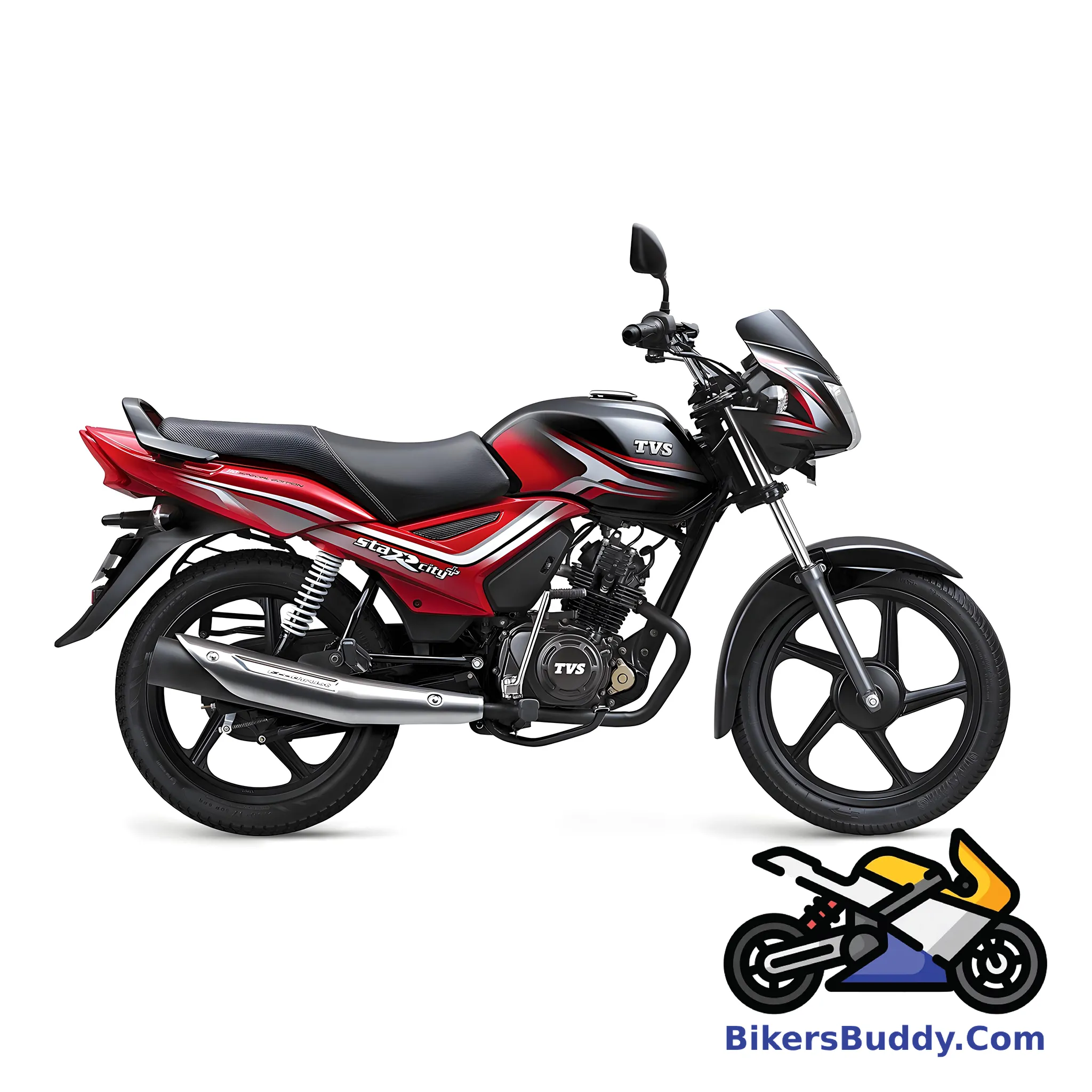 Red TVS Star City Plus