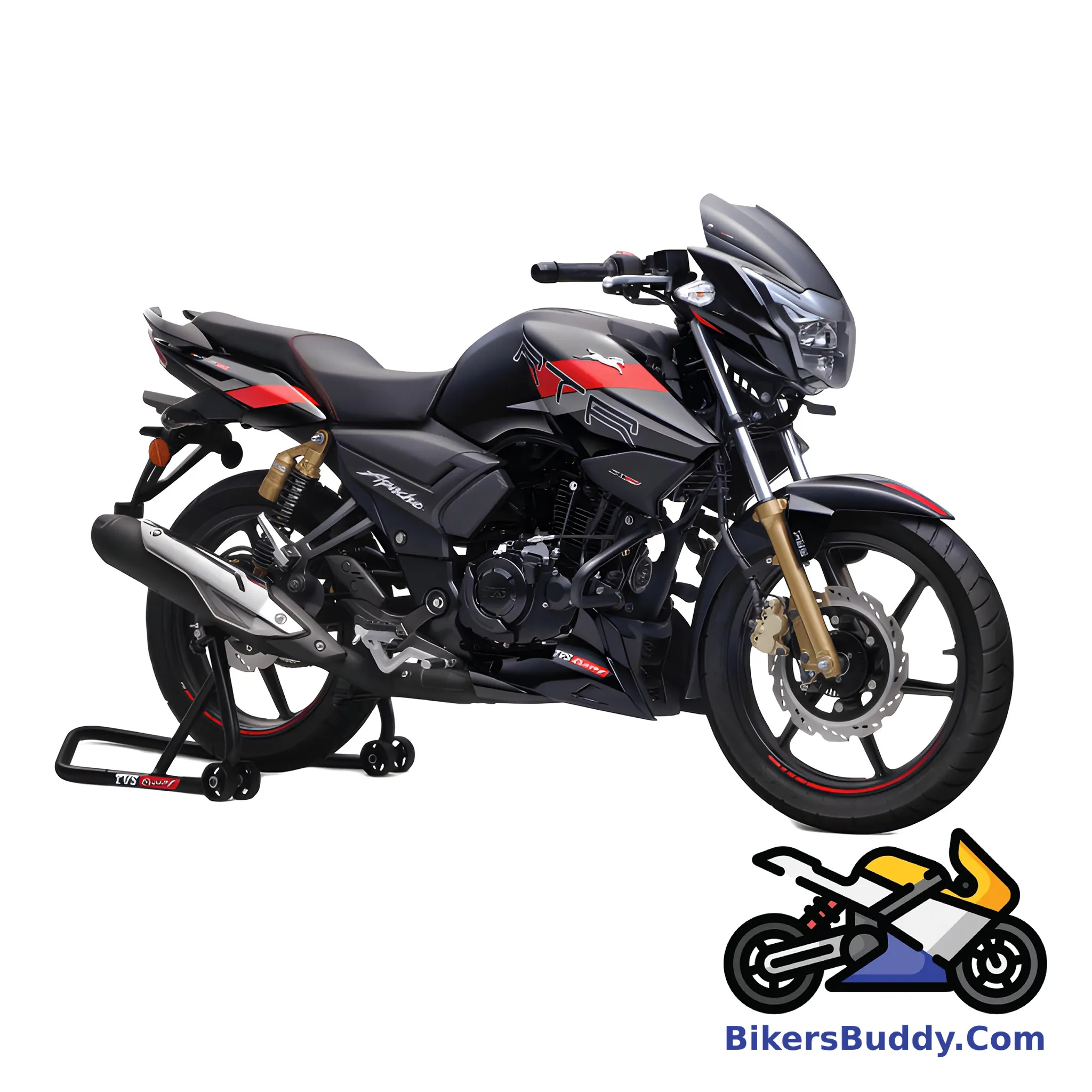 Matte Black TVS Apache RTR 180