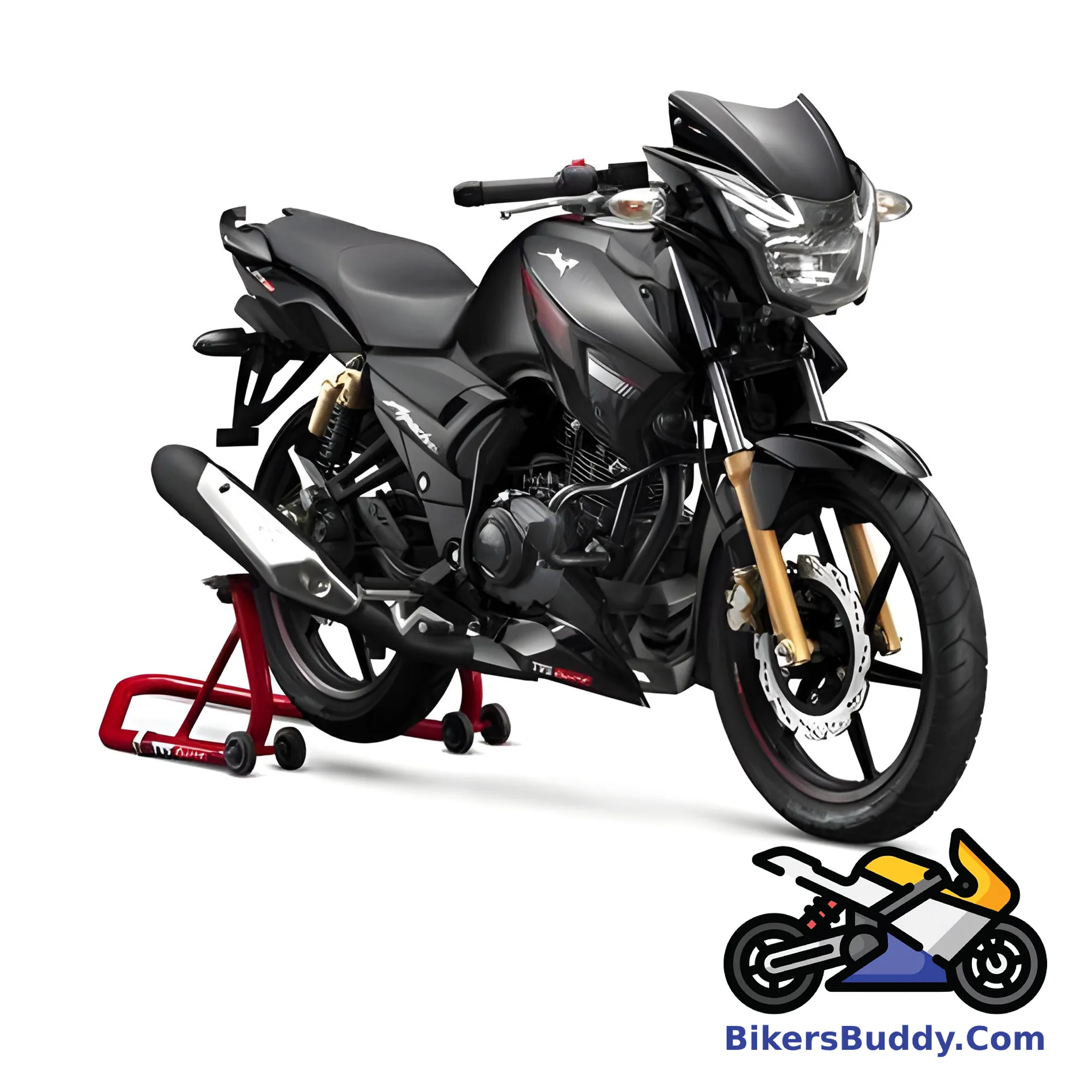 Black TVS Apache RTR 180 ABS