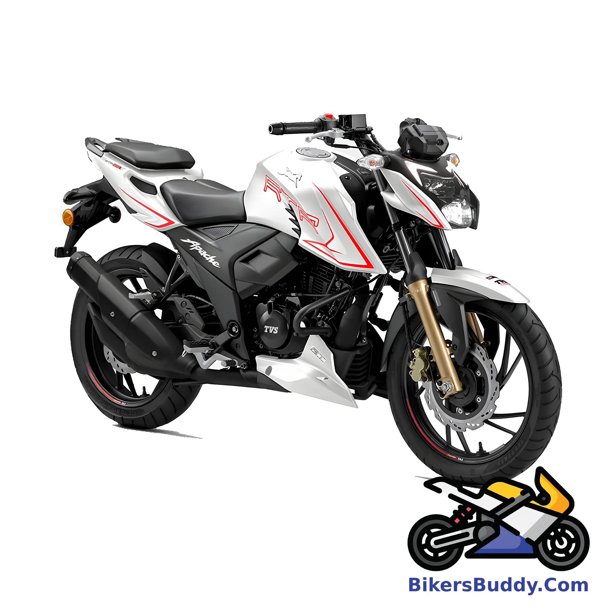 White TVS Apache RTR 200 4V