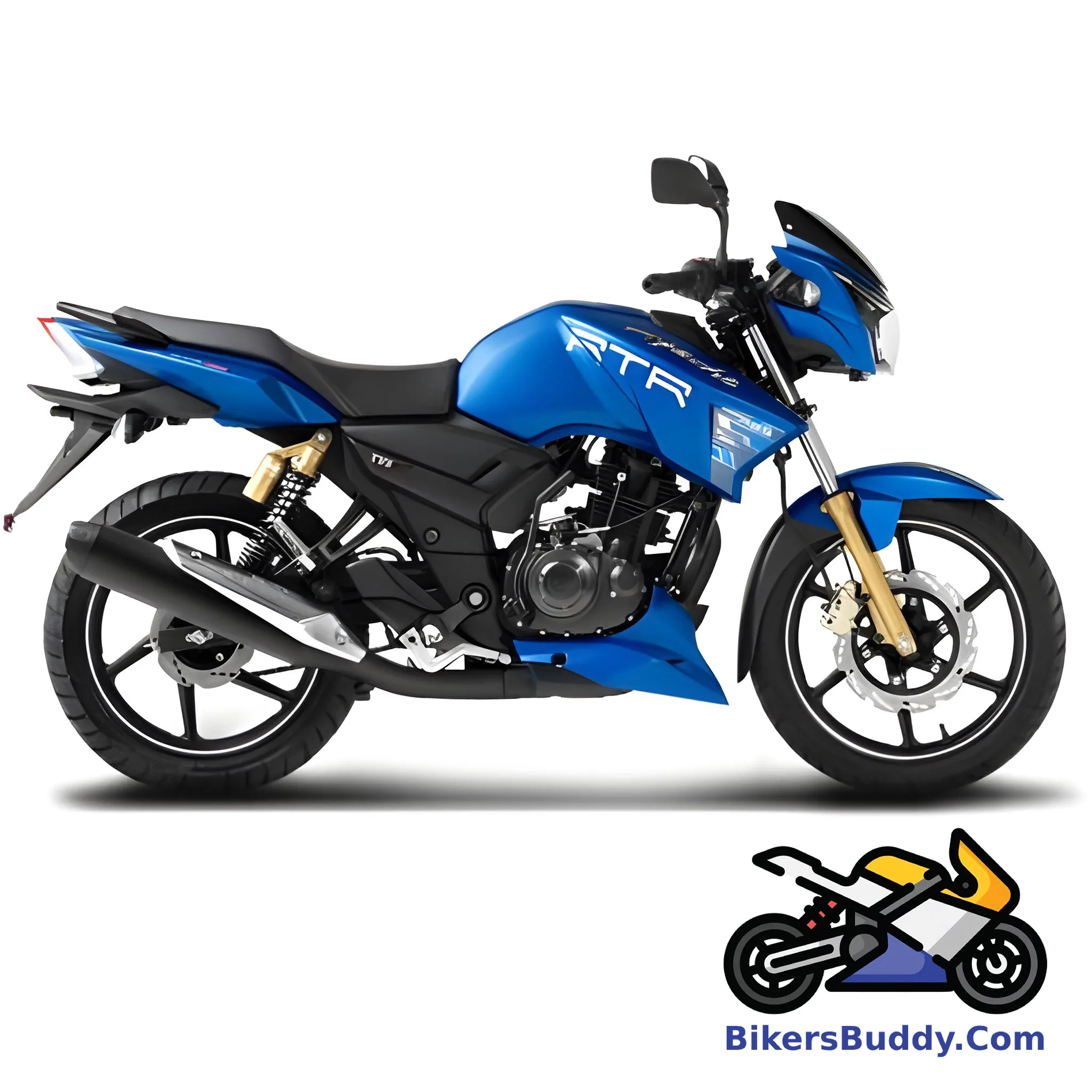 Blue TVS Apache RTR 160 (Matt Blue Edition)