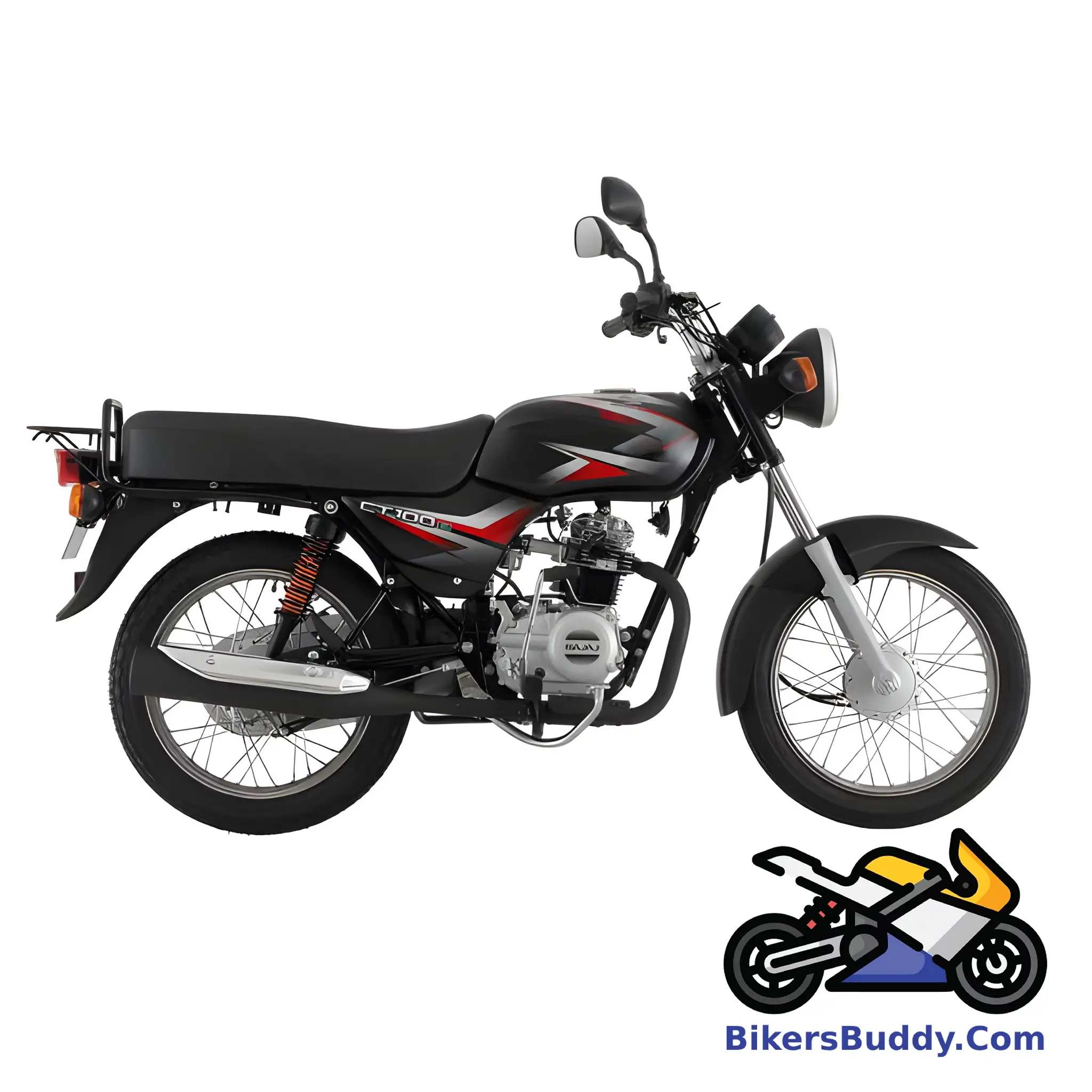 Black and Red Bajaj CT 100B