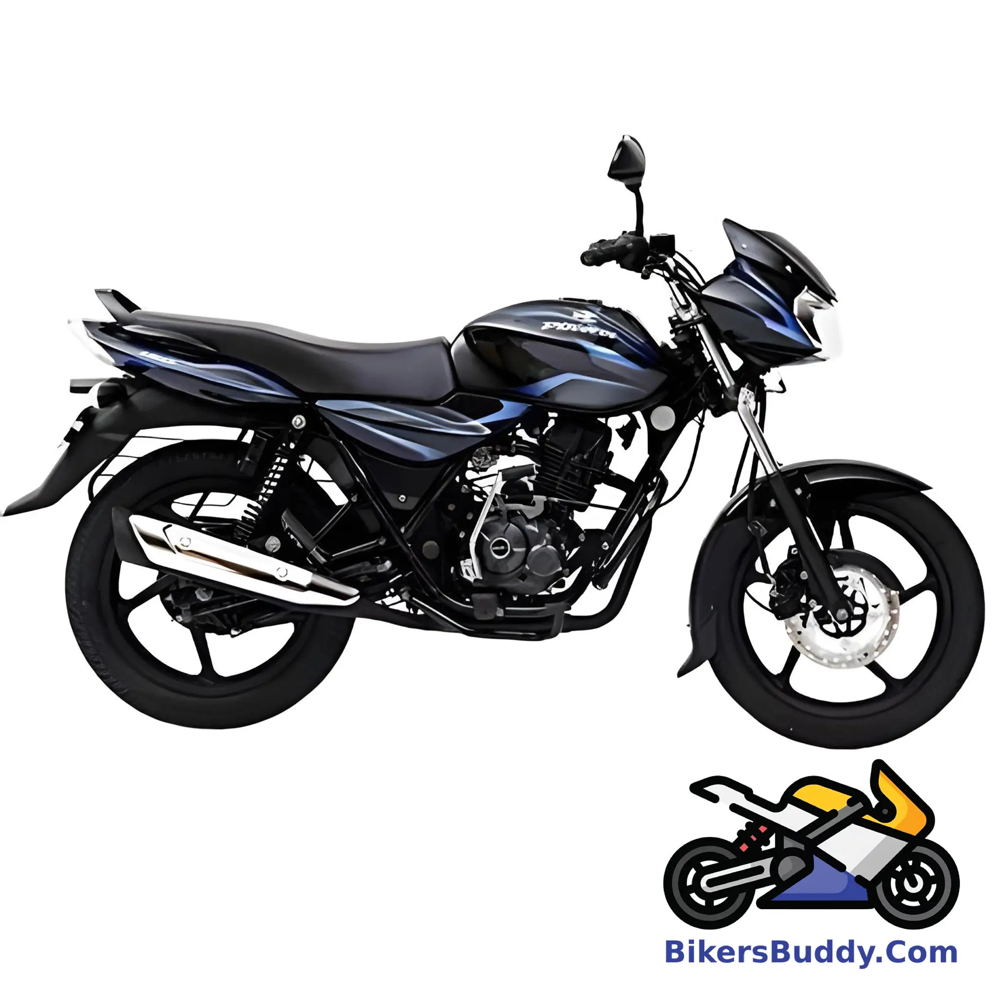Black and Blue Bajaj Discover 150