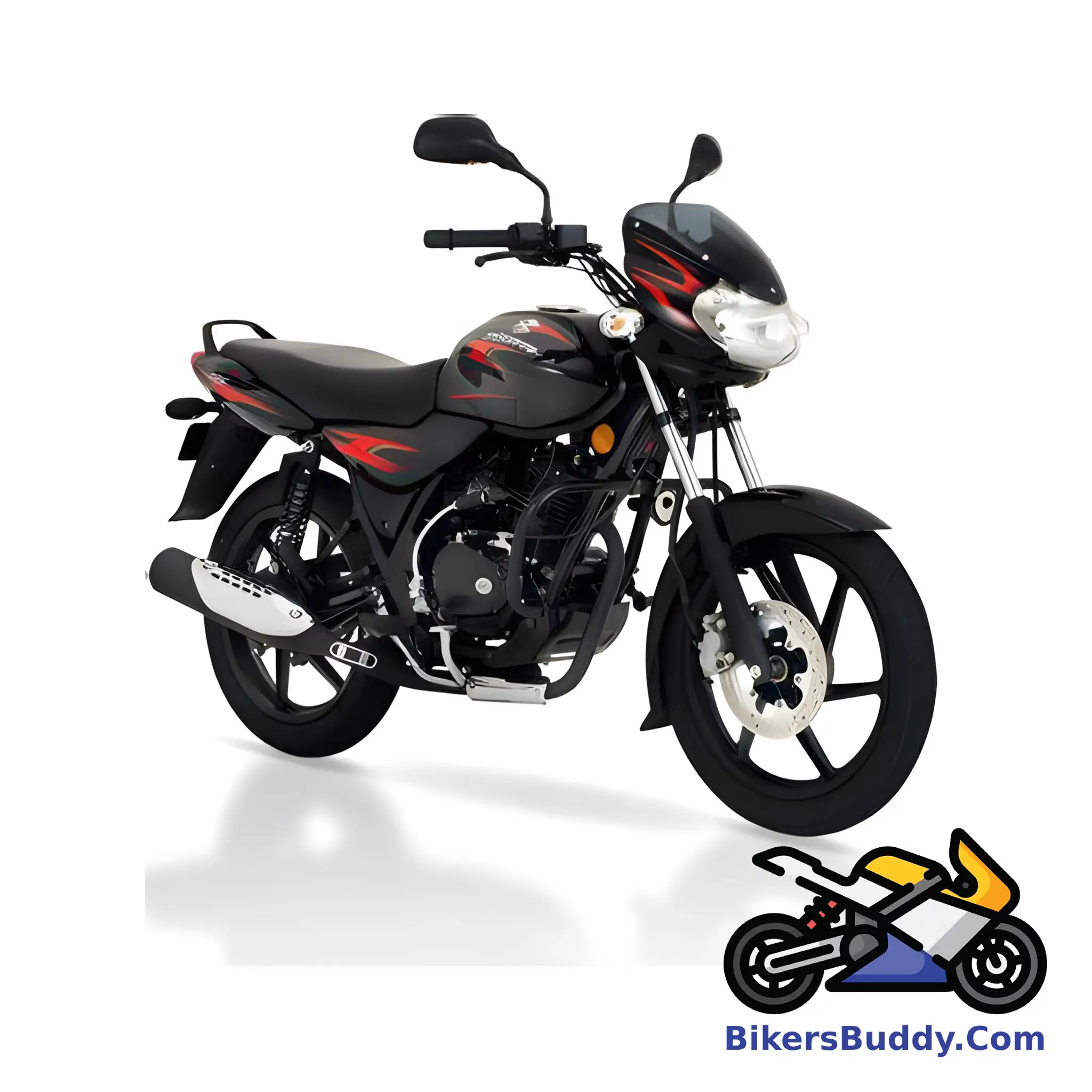 Black and Red Bajaj Discover 135