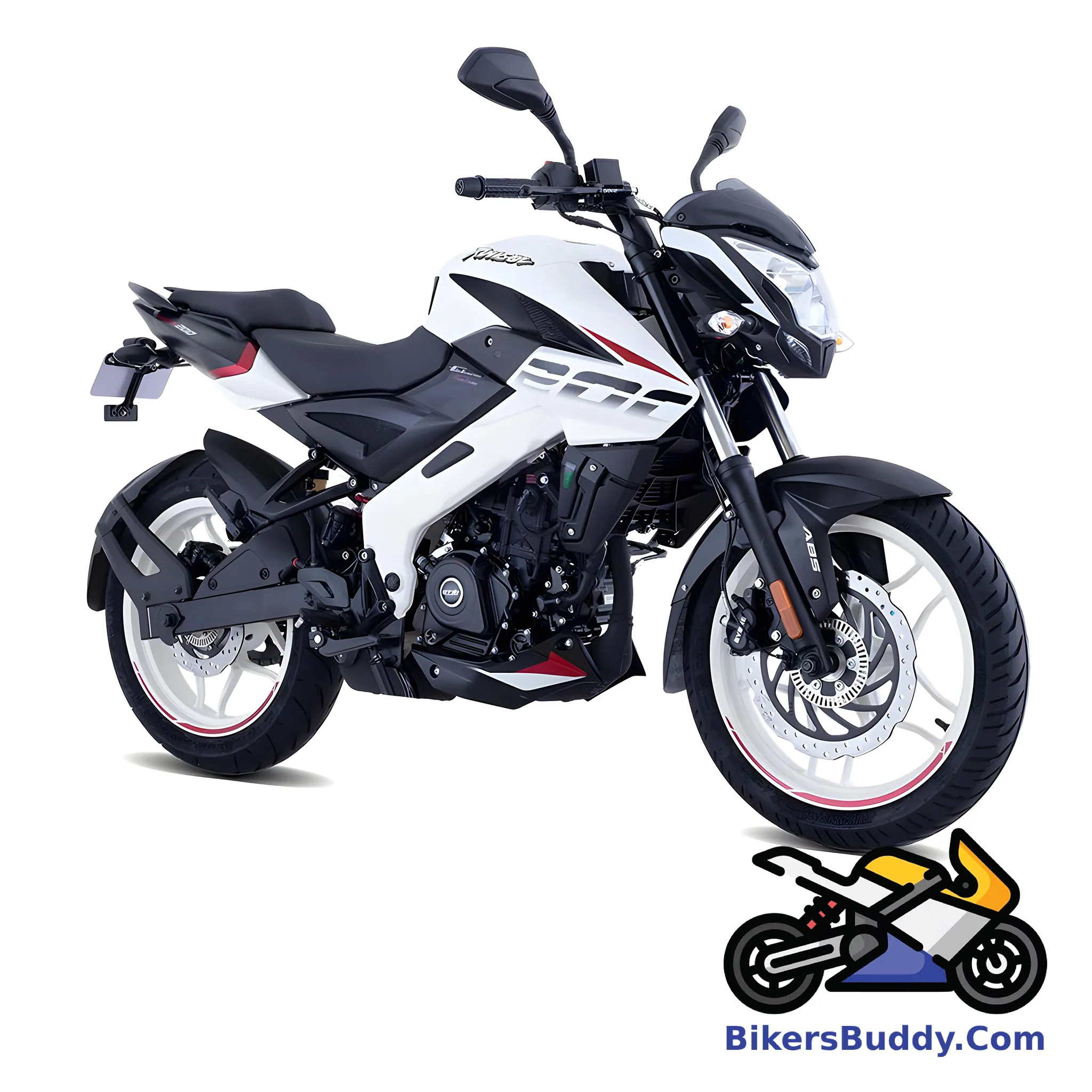 White Bajaj Pulsar NS200